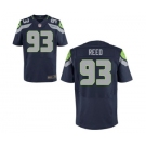 Men's Nike Seattle Seahawks #93 Jarran Reed Elite Blue Team Color NFL Jersey