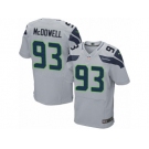 Men's Nike Seattle Seahawks #93 Malik McDowell Elite Grey Alternate NFL Jersey