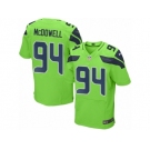 Men's Nike Seattle Seahawks #94 Malik McDowell Elite Green Rush NFL Jersey