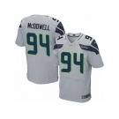 Men's Nike Seattle Seahawks #94 Malik McDowell Elite Grey Alternate NFL Jersey