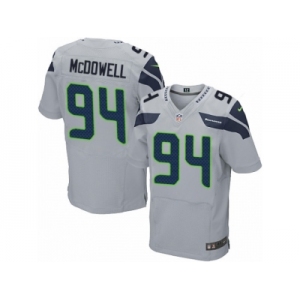 Men's Nike Seattle Seahawks #94 Malik McDowell Elite Grey Alternate NFL Jersey