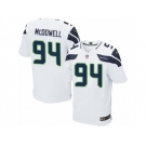 Men's Nike Seattle Seahawks #94 Malik McDowell Elite White NFL Jerse