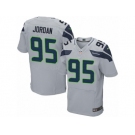 Men's Nike Seattle Seahawks #95 Dion Jordan Elite Grey Alternate NFL Jersey