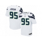 Men's Nike Seattle Seahawks #95 Dion Jordan Elite White NFL Jersey