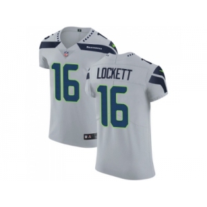 Nike Seattle Seahawks #16 Tyler Lockett Grey Alternate Men Stitched NFL Vapor Untouchable Elite Jersey