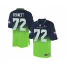 Nike Seattle Seahawks #72 Michael Bennett Steel Blue-Green Men's Stitched NFL Elite Fadeaway Fashion Jersey