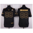 Nike Seattle Seahawks #88 Jimmy Graham Black Pro Line Gold Collection Jersey[Elite]