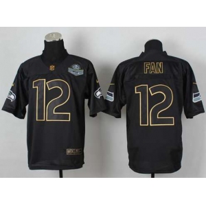nike nfl jerseys seattle seahawks #12 fan black[Elite gold lettering fashion]