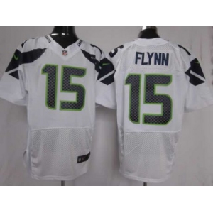nike nfl jerseys seattle seahawks #15 flynn white[elite]