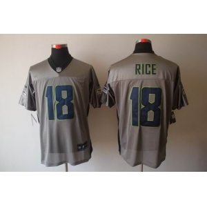 nike nfl jerseys seattle seahawks #18 sidney rice grey[Elite shadow]