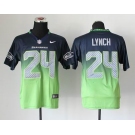 nike nfl jerseys seattle seahawks #24 marshawn lynch blue-green[Elite drift fashion][second version]