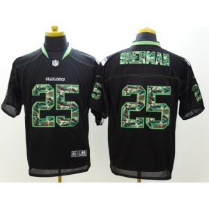nike nfl jerseys seattle seahawks #25 sherman Black[Elite Camo Fashion]