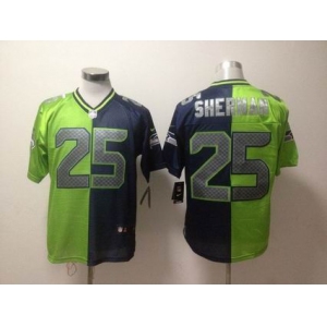 nike nfl jerseys seattle seahawks #25 sherman green-blue[Elite split]