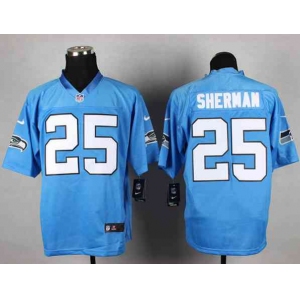 nike nfl jerseys seattle seahawks #25 sherman lt.blue[Elite]