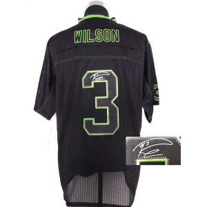 nike nfl jerseys seattle seahawks #3 wilson black[Elite lights out signature]