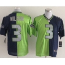 nike nfl jerseys seattle seahawks #3 wilson blue-green[Elite split]