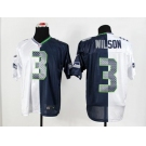 nike nfl jerseys seattle seahawks #3 wilson blue-white[Elite split]