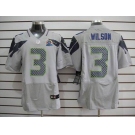 nike nfl jerseys seattle seahawks #3 wilson grey[Elite 50th Patch]