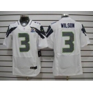 nike nfl jerseys seattle seahawks #3 wilson white[Elite 50th Patch]