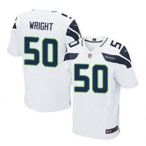 nike nfl jerseys seattle seahawks #50 wright white[Elite]