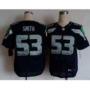 nike nfl jerseys seattle seahawks #53 smith blue[Elite]