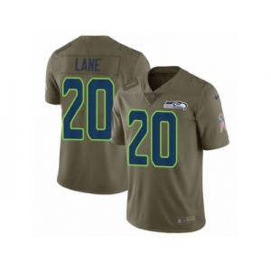 Men Nike Seattle Seahawks #20 Jeremy Lane Limited Olive 2017 Salute to Service NFL Jersey