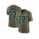 Men Nike Seattle Seahawks #27 Eddie Lacy Limited Olive 2017 Salute to Service NFL Jer