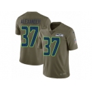 Men Nike Seattle Seahawks #37 Shaun Alexander Limited Olive 2017 Salute to Service NFL Jersey