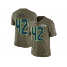 Men Nike Seattle Seahawks #42 Delano Hill Limited Olive 2017 Salute to Service NFL Jersey