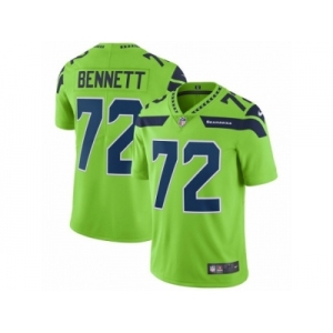 Men Nike Seattle Seahawks #72 Michael Bennett Vapor Untouchable Limited Green NFL Jersey