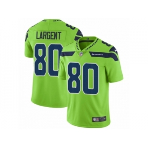 Men Nike Seattle Seahawks #80 Steve Largent Vapor Untouchable Limited Green NFL Jersey