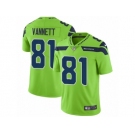 Men Nike Seattle Seahawks #81 Nick Vannett Vapor Untouchable Limited Green NFL Jersey
