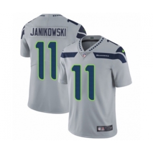 Men's Nike Seattle Seahawks #11 Sebastian Janikowski Grey Alternate Vapor Untouchable Limited Player NFL Jersey