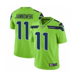 Men's Nike Seattle Seahawks #11 Sebastian Janikowski Limited Green Rush Vapor Untouchable NFL Jersey