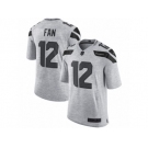 Men's Nike Seattle Seahawks 12th Fan Limited Gray Gridiron II NFL Jersey