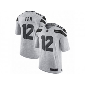 Men's Nike Seattle Seahawks 12th Fan Limited Gray Gridiron II NFL Jersey