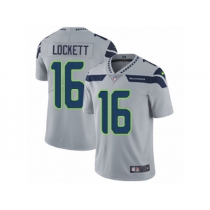Men's Nike Seattle Seahawks #16 Tyler Lockett Vapor Untouchable Limited Grey Alternate NFL Jersey