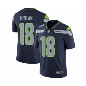 Men's Nike Seattle Seahawks #18 Jaron Brown Navy Blue Team Color Vapor Untouchable Limited Player NFL Jersey