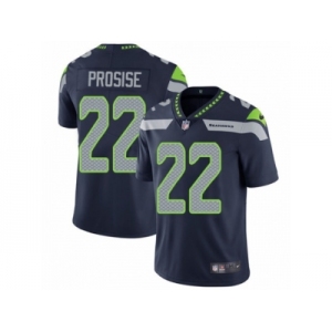 Men's Nike Seattle Seahawks #22 C. J. Prosise Vapor Untouchable Limited Steel Blue Team Color NFL Jersey