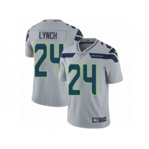 Men's Nike Seattle Seahawks #24 Marshawn Lynch Vapor Untouchable Limited Grey Alternate NFL Jersey