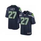 Men's Nike Seattle Seahawks #27 Eddie Lacy Limited Steel Blue Team Color NFL Jersey