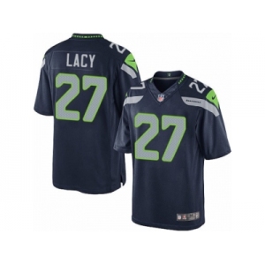 Men's Nike Seattle Seahawks #27 Eddie Lacy Limited Steel Blue Team Color NFL Jersey