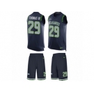 Men's Nike Seattle Seahawks #29 Earl Thomas III Limited Steel Blue Tank Top Suit NFL Jersey
