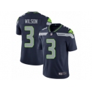 Men's Nike Seattle Seahawks #3 Russell Wilson Vapor Untouchable Limited Steel Blue Team Color NFL Jersey