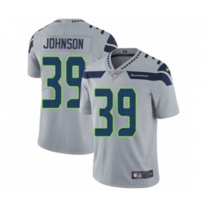Men's Nike Seattle Seahawks #39 Dontae Johnson Grey Alternate Vapor Untouchable Limited Player NFL Jersey