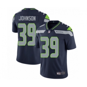 Men's Nike Seattle Seahawks #39 Dontae Johnson Navy Blue Team Color Vapor Untouchable Limited Player NFL Jersey