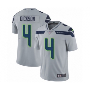 Men's Nike Seattle Seahawks #4 Michael Dickson Grey Alternate Vapor Untouchable Limited Player NFL Jersey