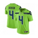 Men's Nike Seattle Seahawks #4 Michael Dickson Limited Green Rush Vapor Untouchable NFL Jersey