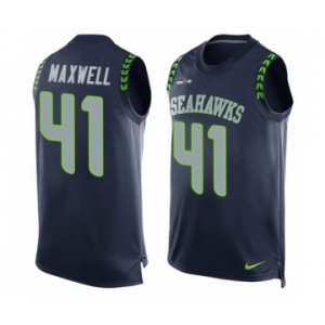 Men's Nike Seattle Seahawks #41 Byron Maxwell Limited Steel Blue Player Name & Number Tank Top NFL Jersey