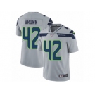 Men's Nike Seattle Seahawks #42 Arthur Brown Vapor Untouchable Limited Grey Alternate NFL Jersey